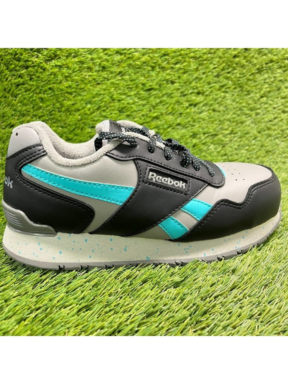 Reebok Harman Classic Womens Size 6 Gray Black Composite Toe Safety Work Shoes